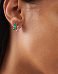 ILEANA MAKRI - Huggie Hoops, Emerald