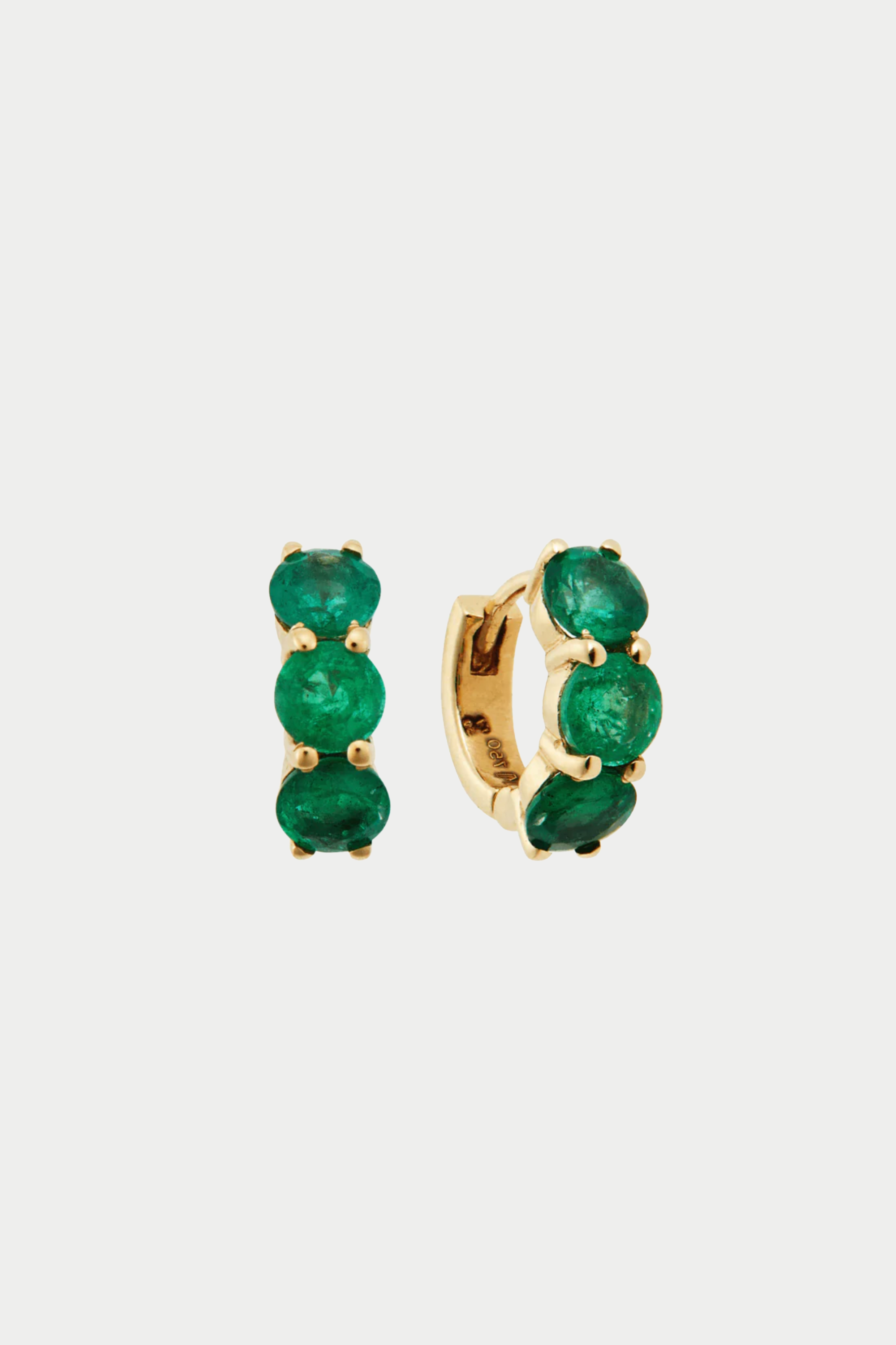 ILEANA MAKRI - Huggie Hoops, Emerald