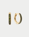 ILEANA MAKRI - Seamless Midi Hoop, Green Diamonds