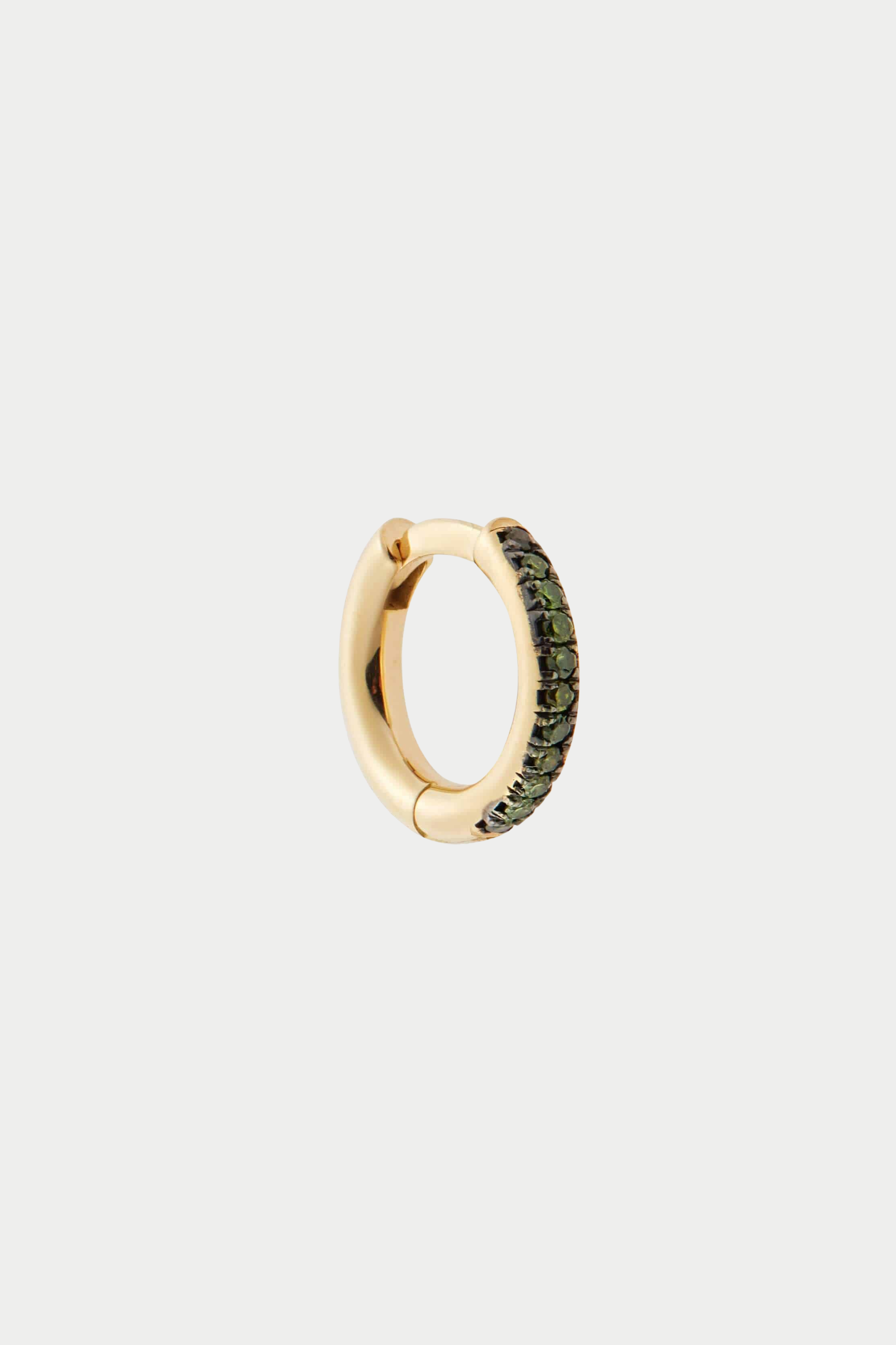 ILEANA MAKRI - Seamless Midi Hoop, Green Diamonds