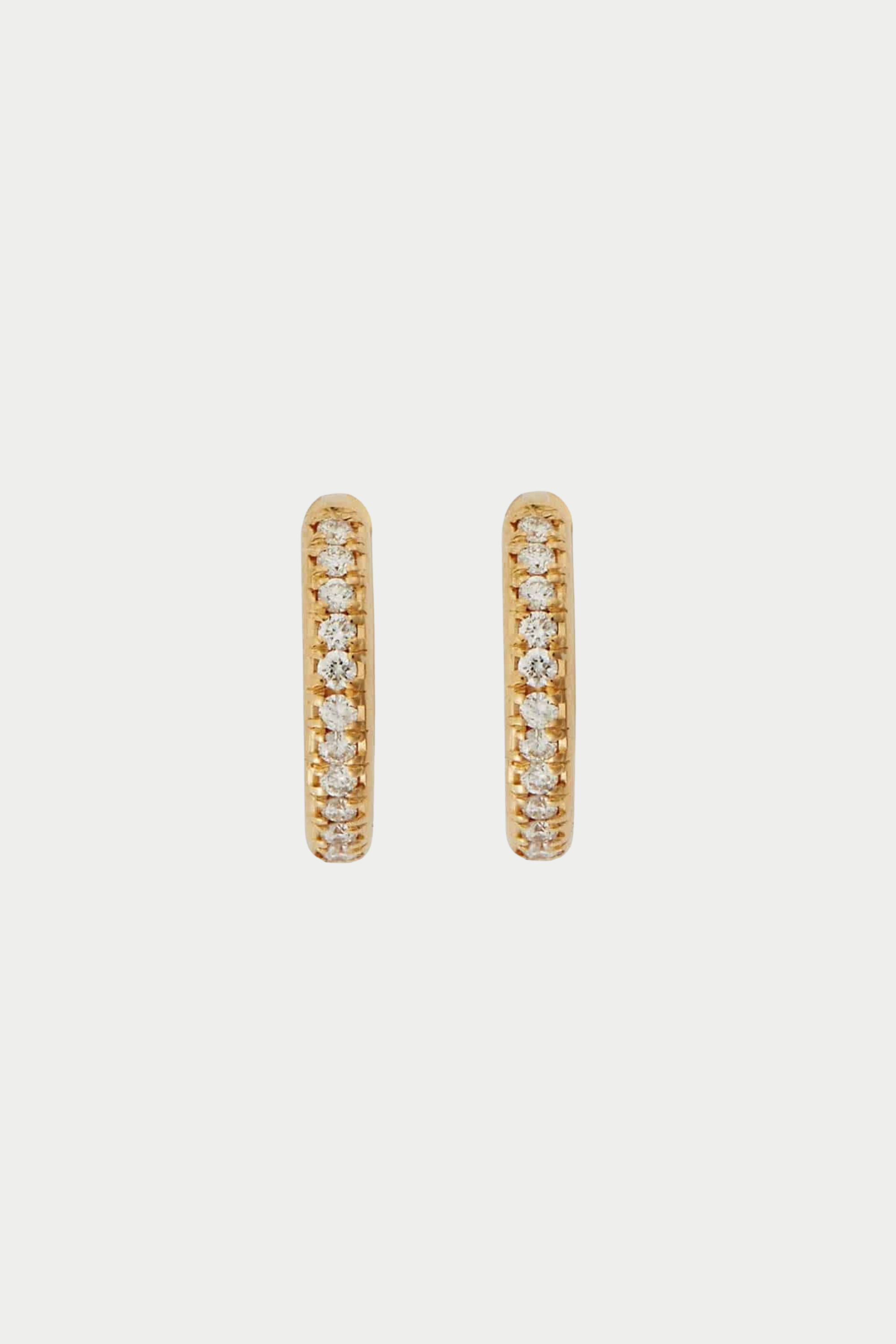 ILEANA MAKRI - Seamless Midi Hoops, White Diamonds