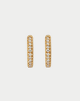 ILEANA MAKRI - Seamless Midi Hoops, White Diamonds