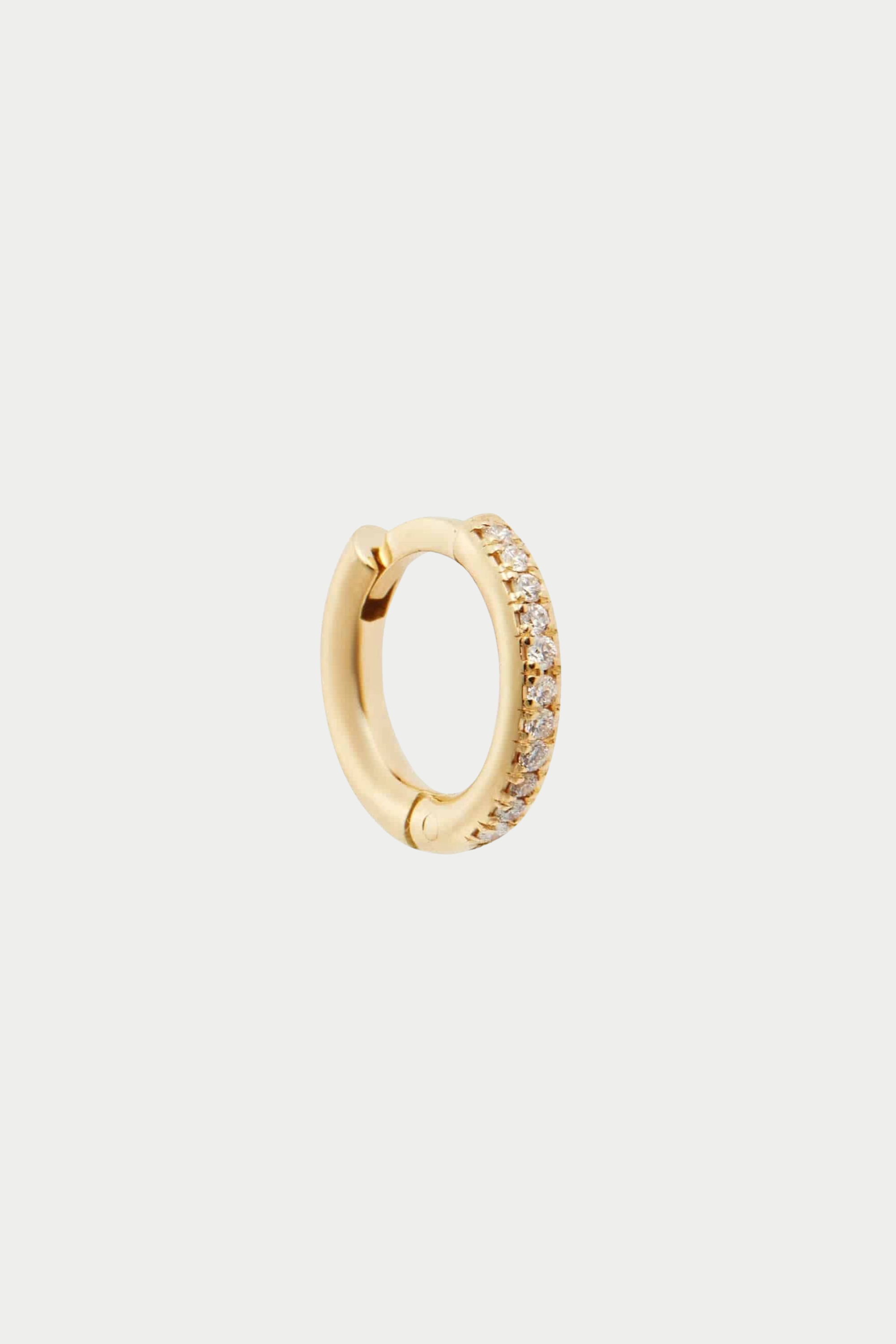 ILEANA MAKRI - Seamless Midi Hoops, White Diamonds