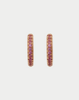 ILEANA MAKRI - Seamless Midi Hoops, Pink Sapphire