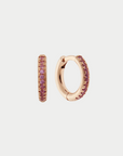 ILEANA MAKRI - Seamless Midi Hoops, Pink Sapphire