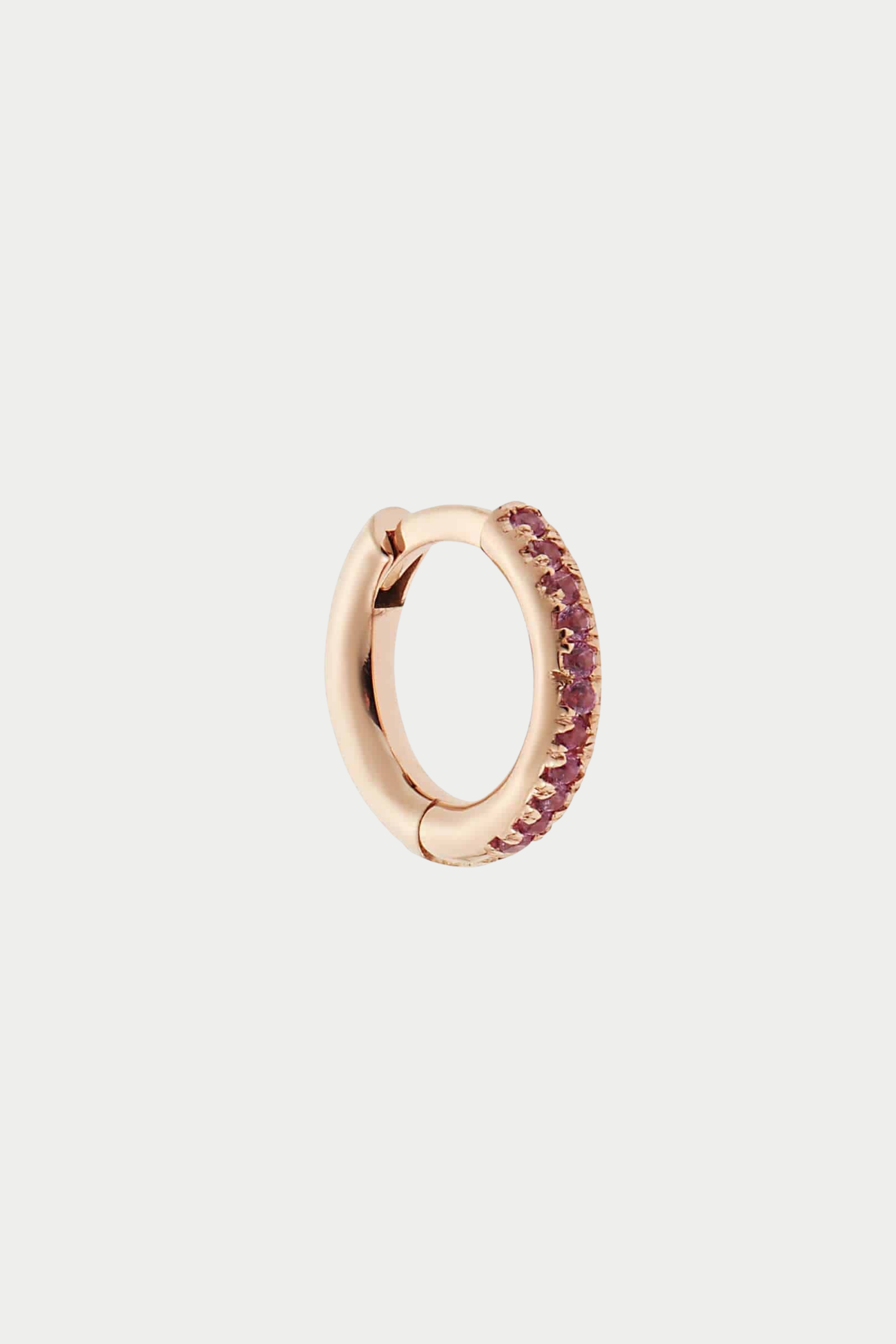 ILEANA MAKRI - Seamless Midi Hoops, Pink Sapphire