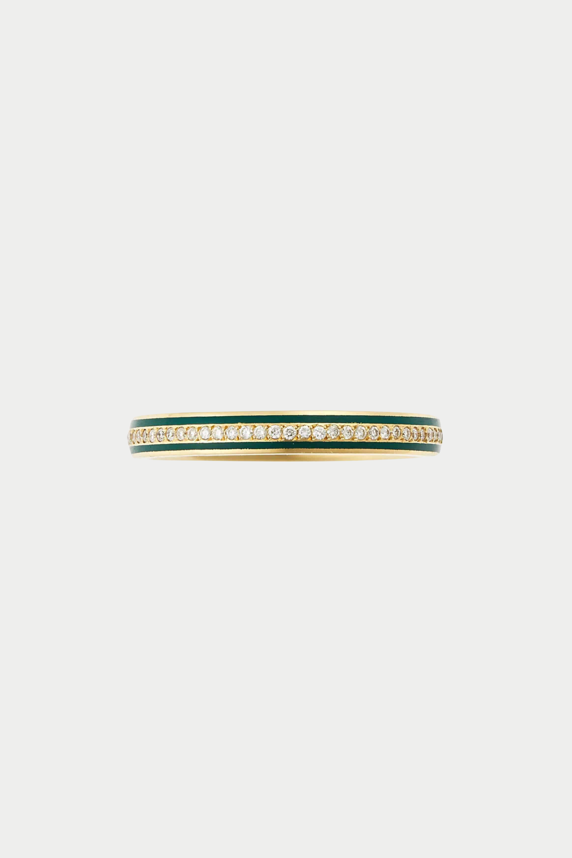 ILEANA MAKRI - Enamel Thread Band, Green Enamel