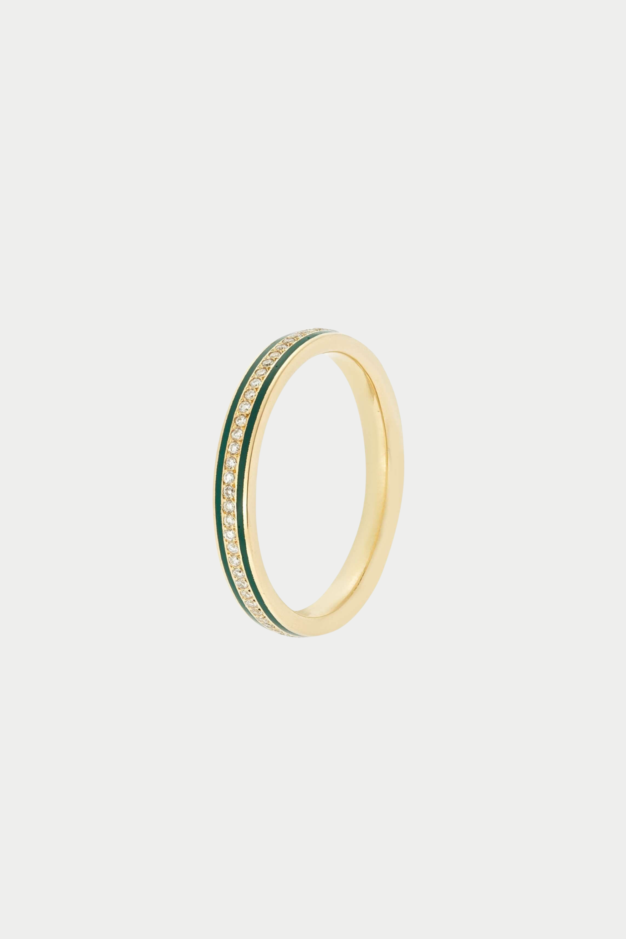 ILEANA MAKRI - Enamel Thread Band, Green Enamel