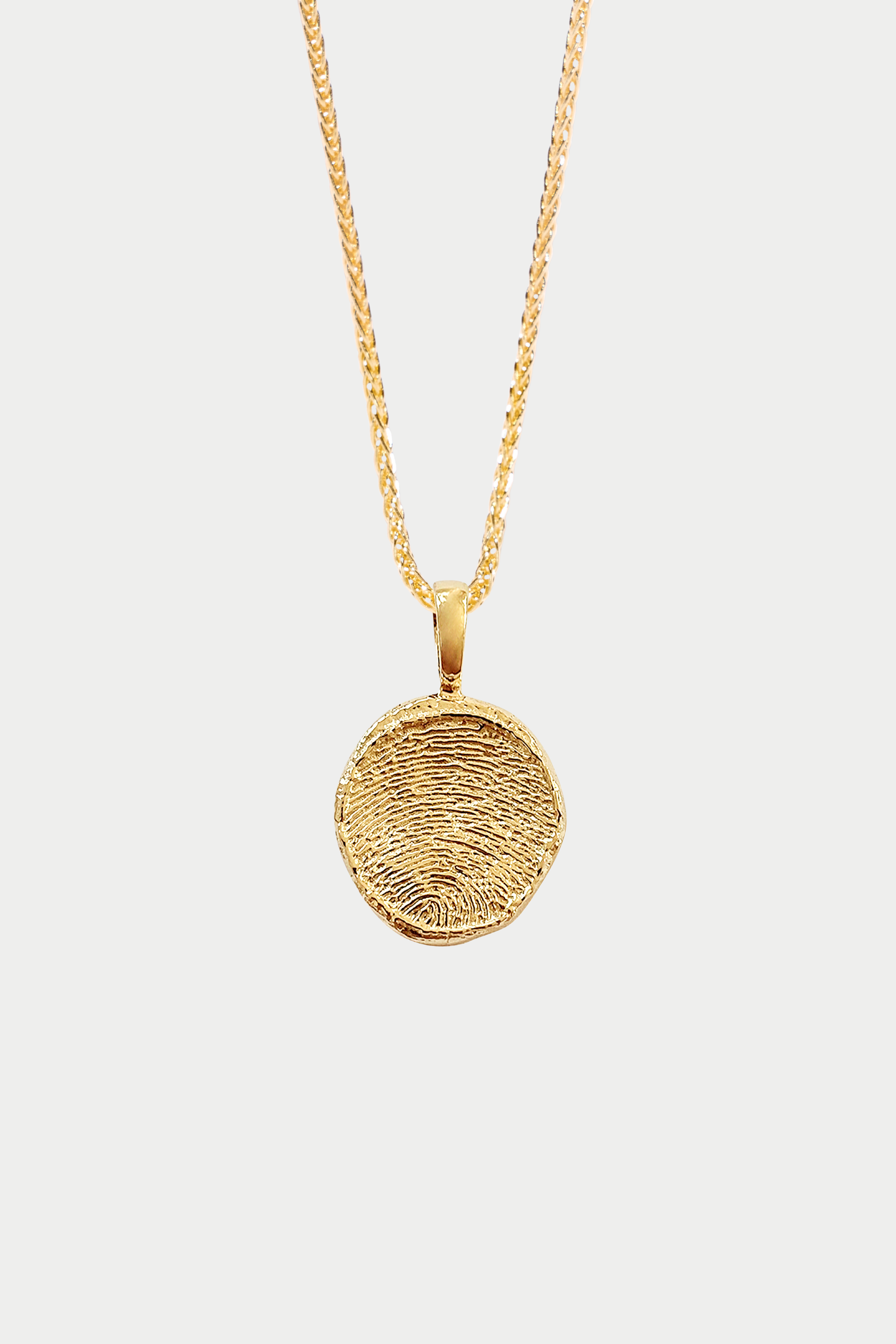 Custom Fingerprint Coin, Yellow Gold