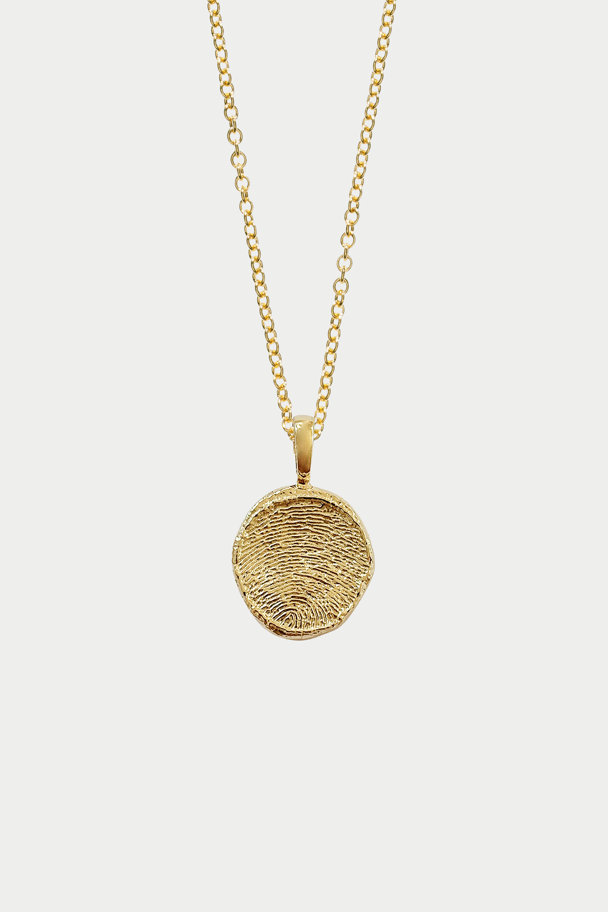 Custom Fingerprint Coin, Yellow Gold