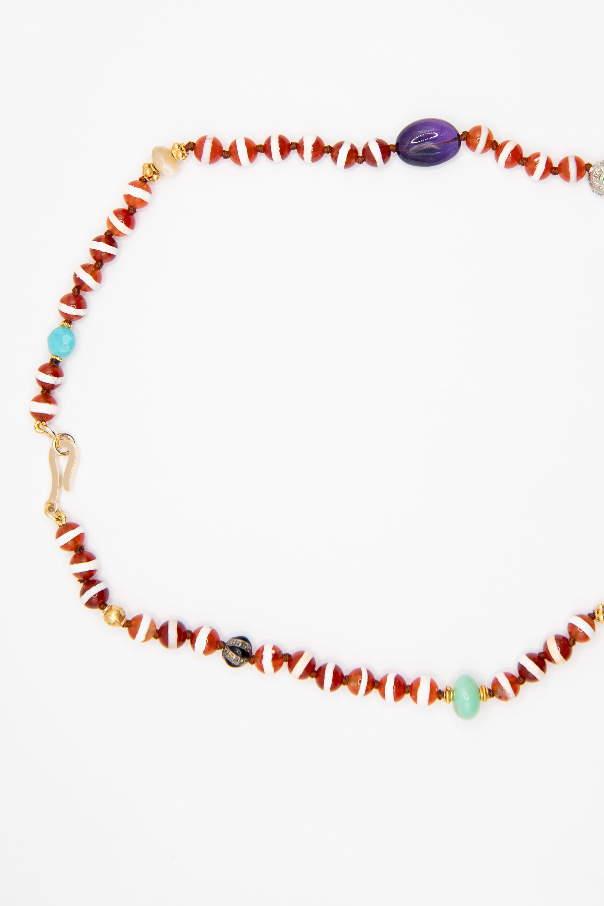 ILEANA MAKRI - Stripe Necklace, Brown Agate