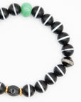 ILEANA MAKRI - Beaded Bracelet, Onyx Stripe