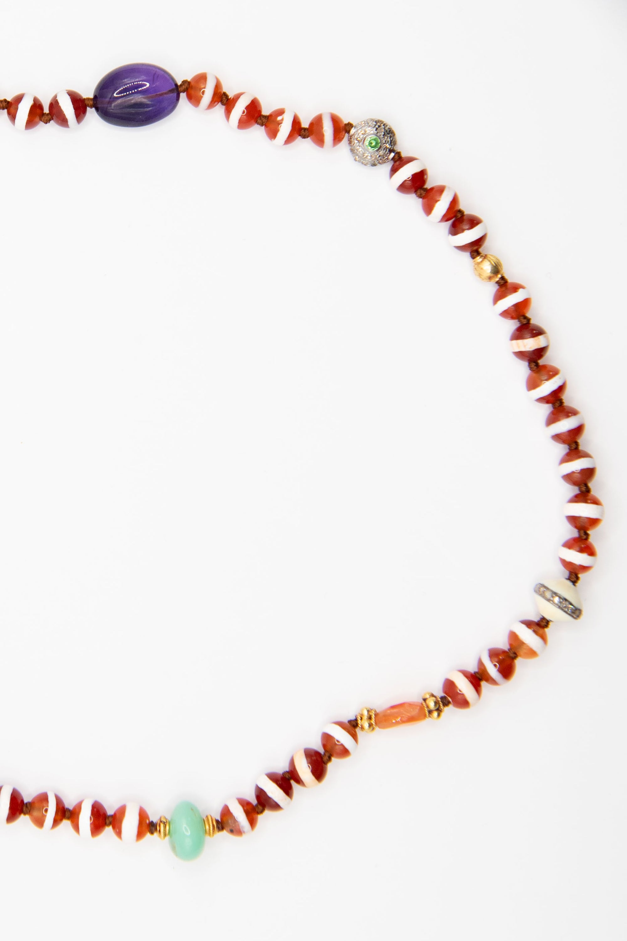 ILEANA MAKRI - Stripe Necklace, Brown Agate