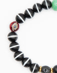 ILEANA MAKRI - Beaded Bracelet, Onyx Stripe