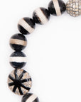 ILEANA MAKRI - Stripe Beaded Bracelet, Black Agate