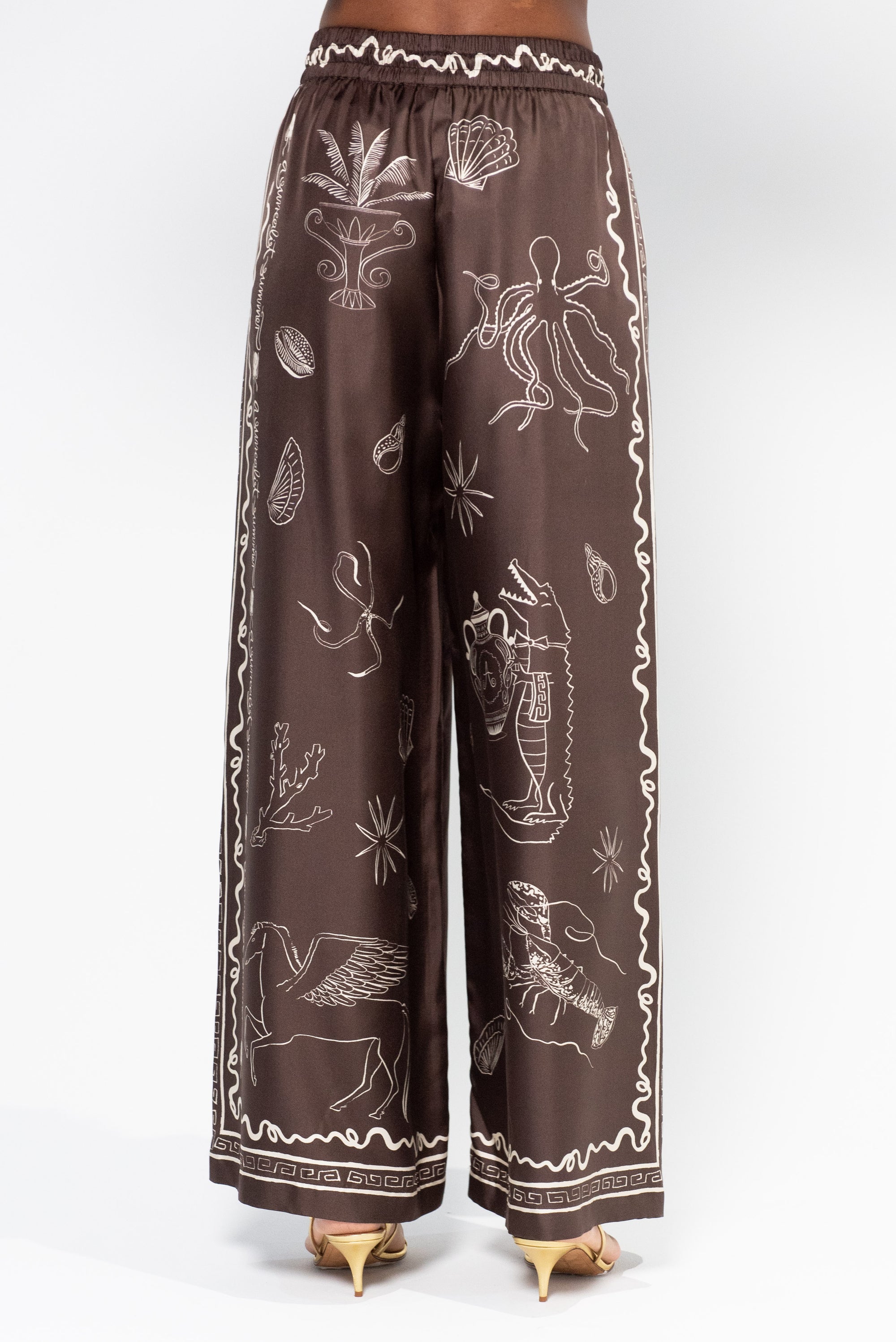 Sammy Silk Pant, Chocolate