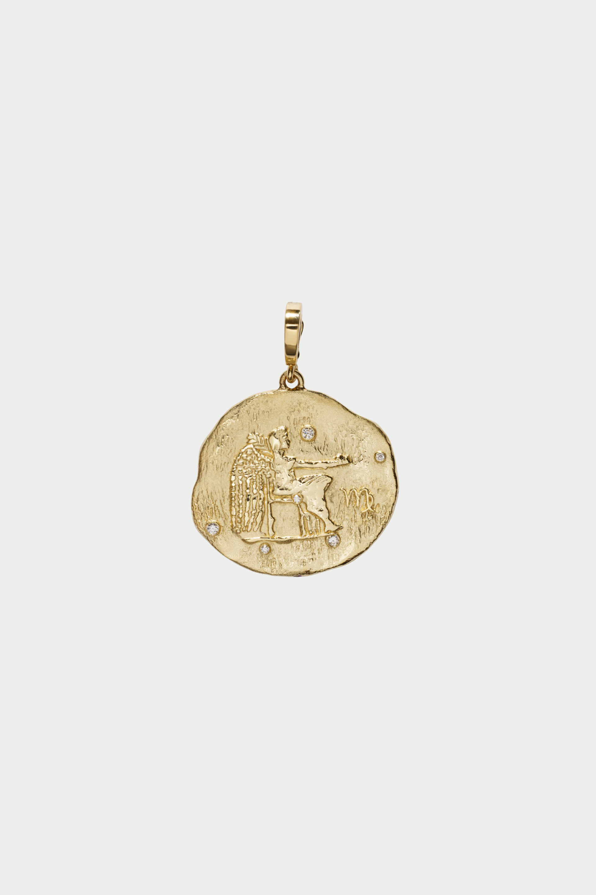 Of The Stars Virgo Large Coin Charm, Yellow Gold – Kick Pleat