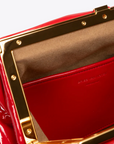 Small Leather Bag, Vermillion