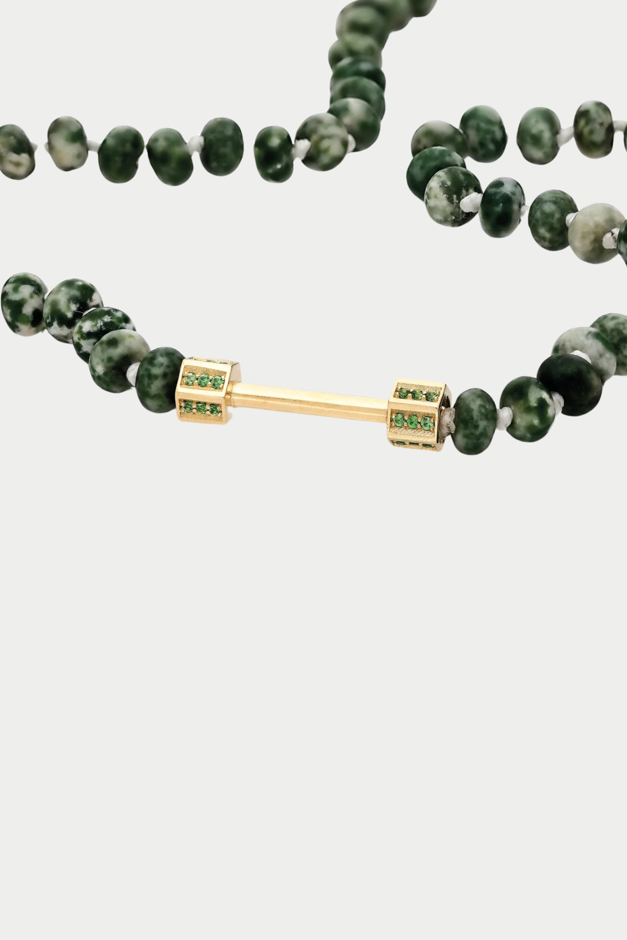 ITÄ - &quot;Bosfor&quot; Rondelle Bead Strand, Moss Agate