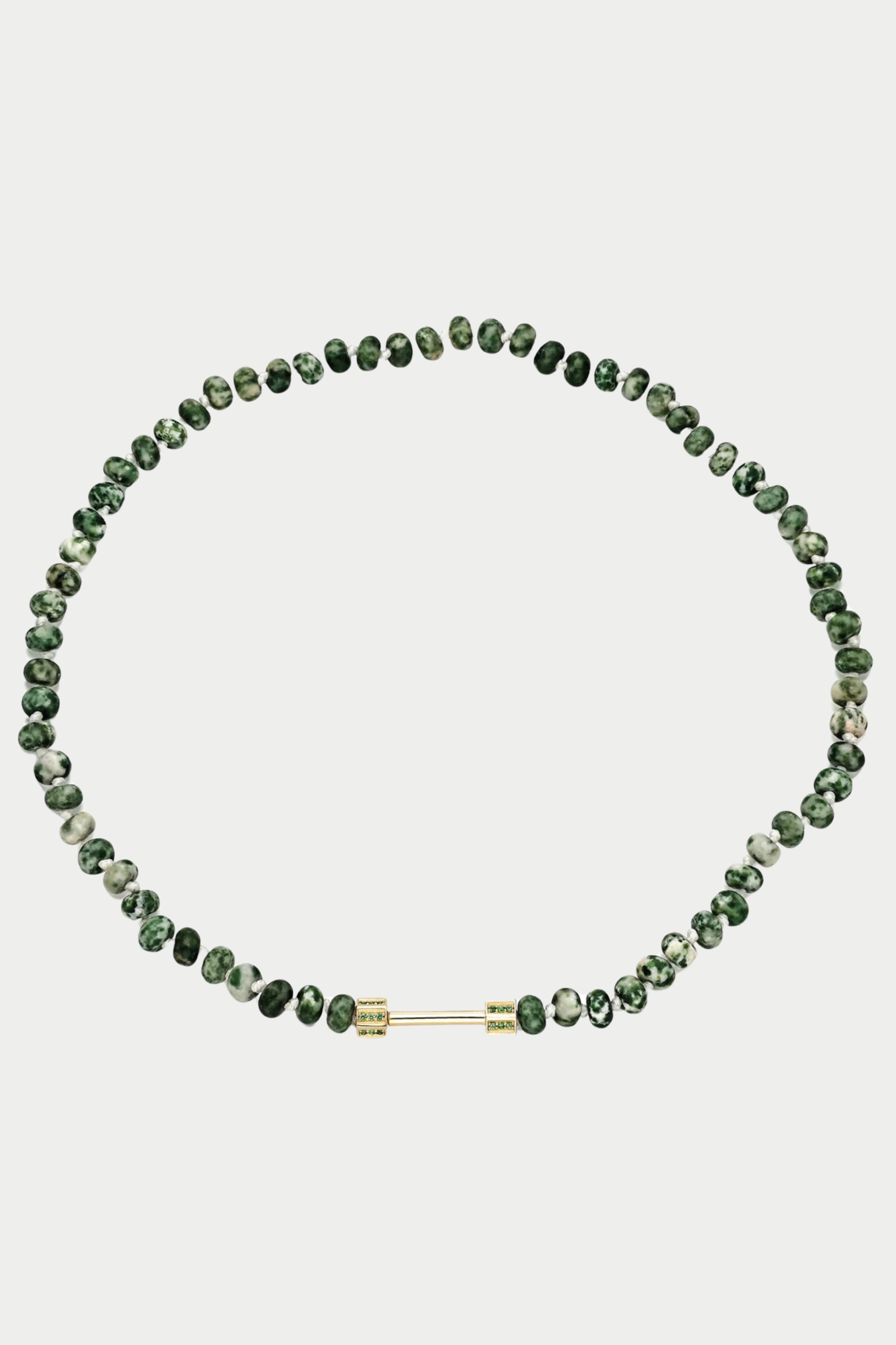 ITÄ - "Bosfor" Rondelle Bead Strand, Moss Agate