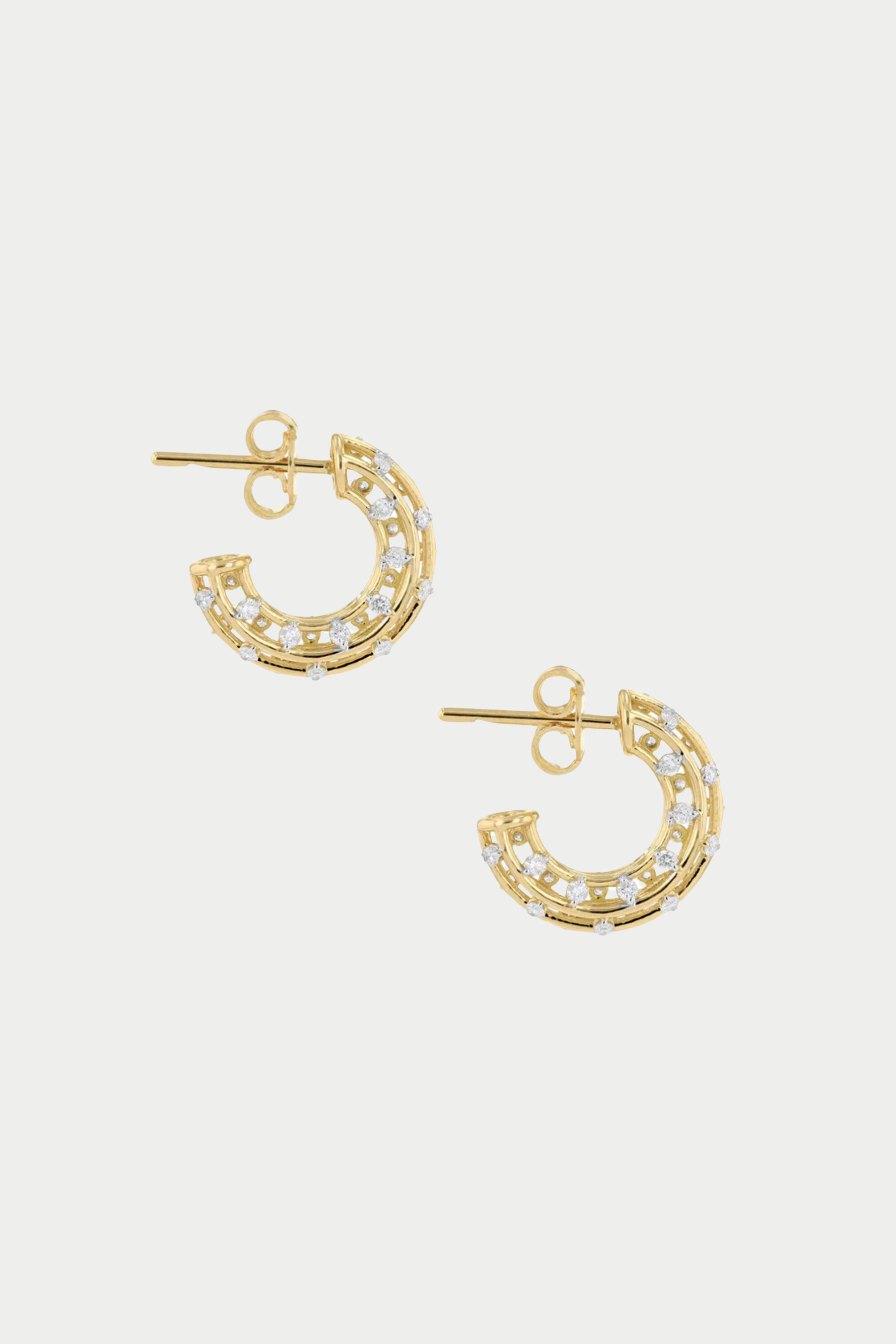 JOANNA DAHDAH - Cage Hoop Earrings, Yellow Gold