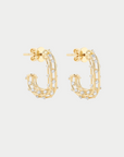 Cage Rectangle Earring, Yellow Gold