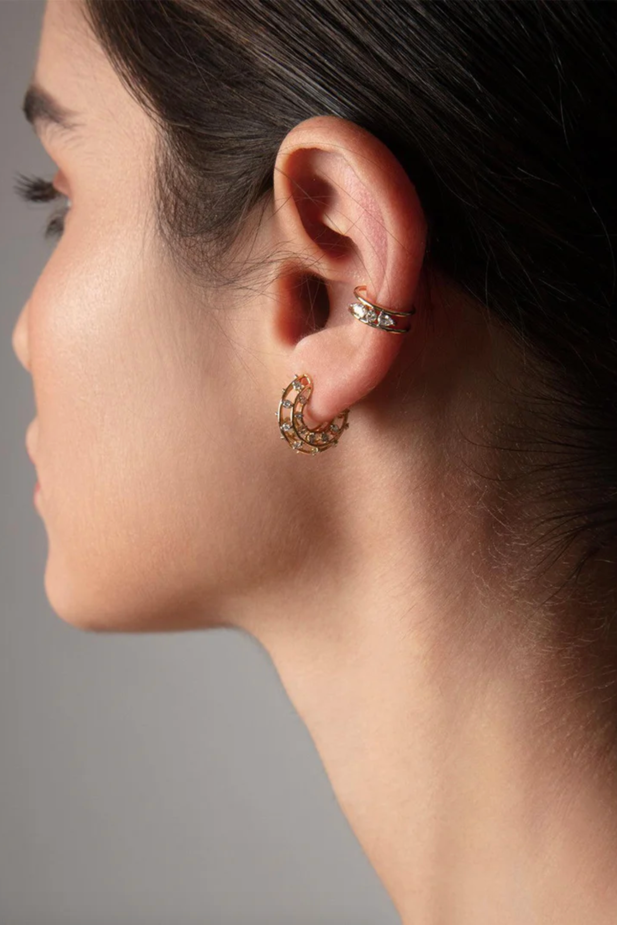 JOANNA DAHDAH - Cage Hoop Earrings, Yellow Gold