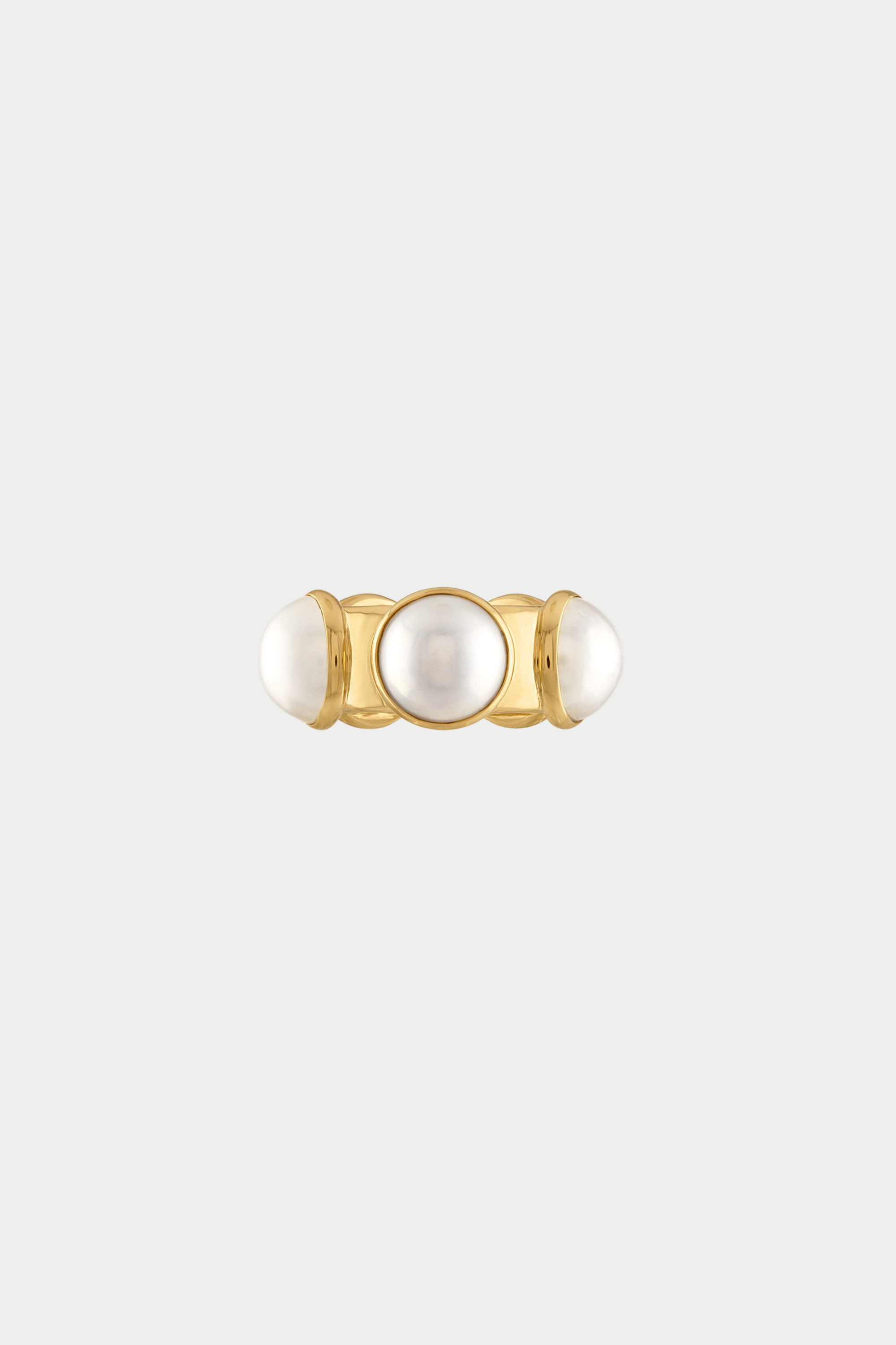 JADE RUZZO - Vic Ring Large, Pearl