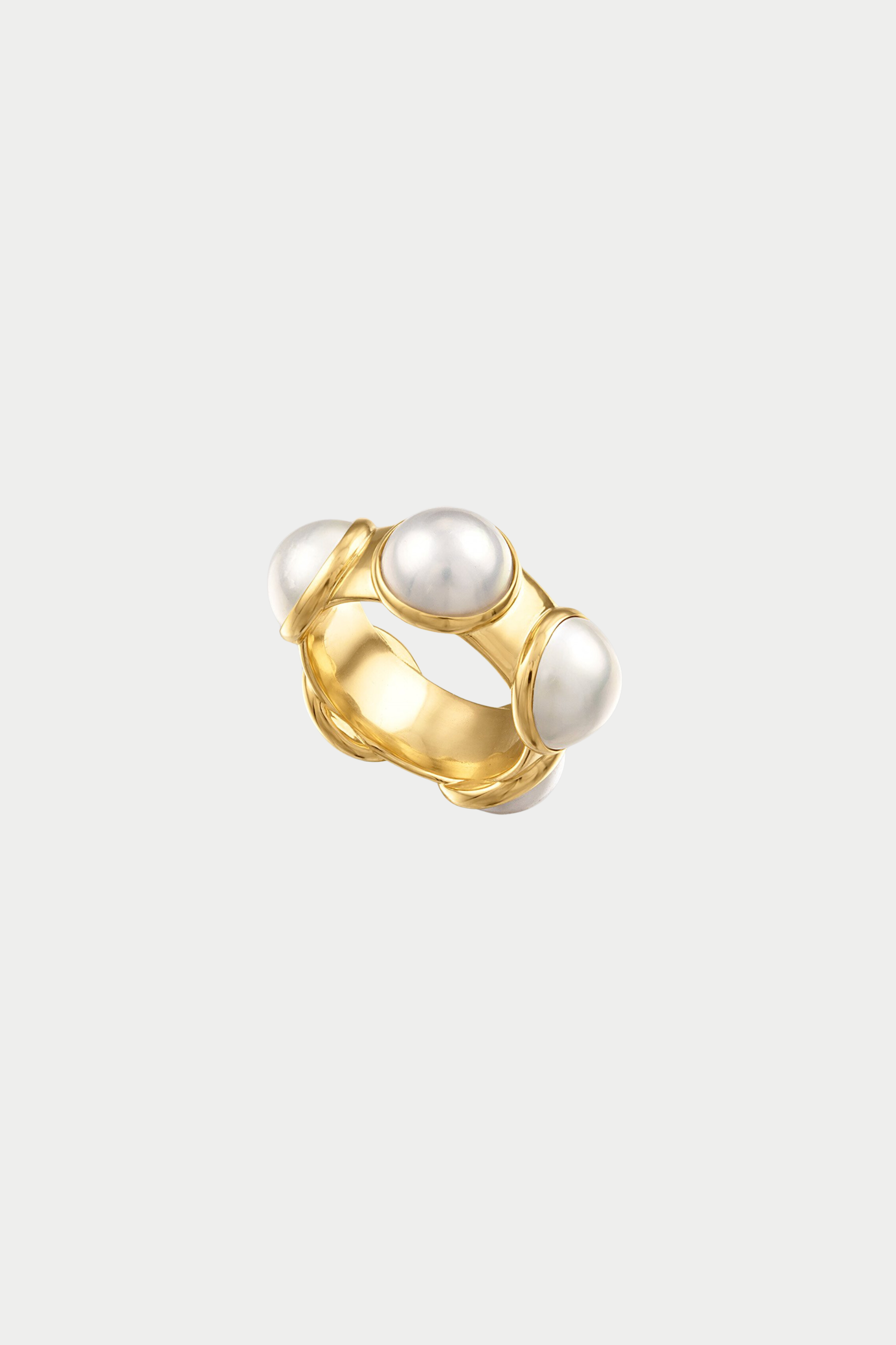 JADE RUZZO - Vic Ring Large, Pearl