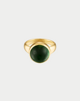 Vic Single Ring - Thin Band, Green Tourmaline