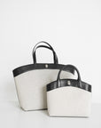 SAVETTE - Large Tondo Tote, Black Canvas