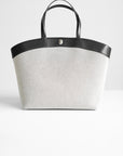 SAVETTE - Large Tondo Tote, Black Canvas