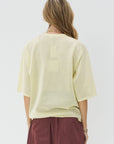 TIBI - Crispy Sweater Oversized Easy T-Shirt, Butter