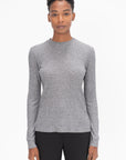 LOULOU STUDIO - Ortigia Long Sleeves T-Shirt, Grey Melange