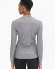 LOULOU STUDIO - Ortigia Long Sleeves T-Shirt, Grey Melange