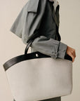 Large Tondo Tote, Black Canvas