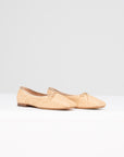 Square Toe Ballerina, Natural