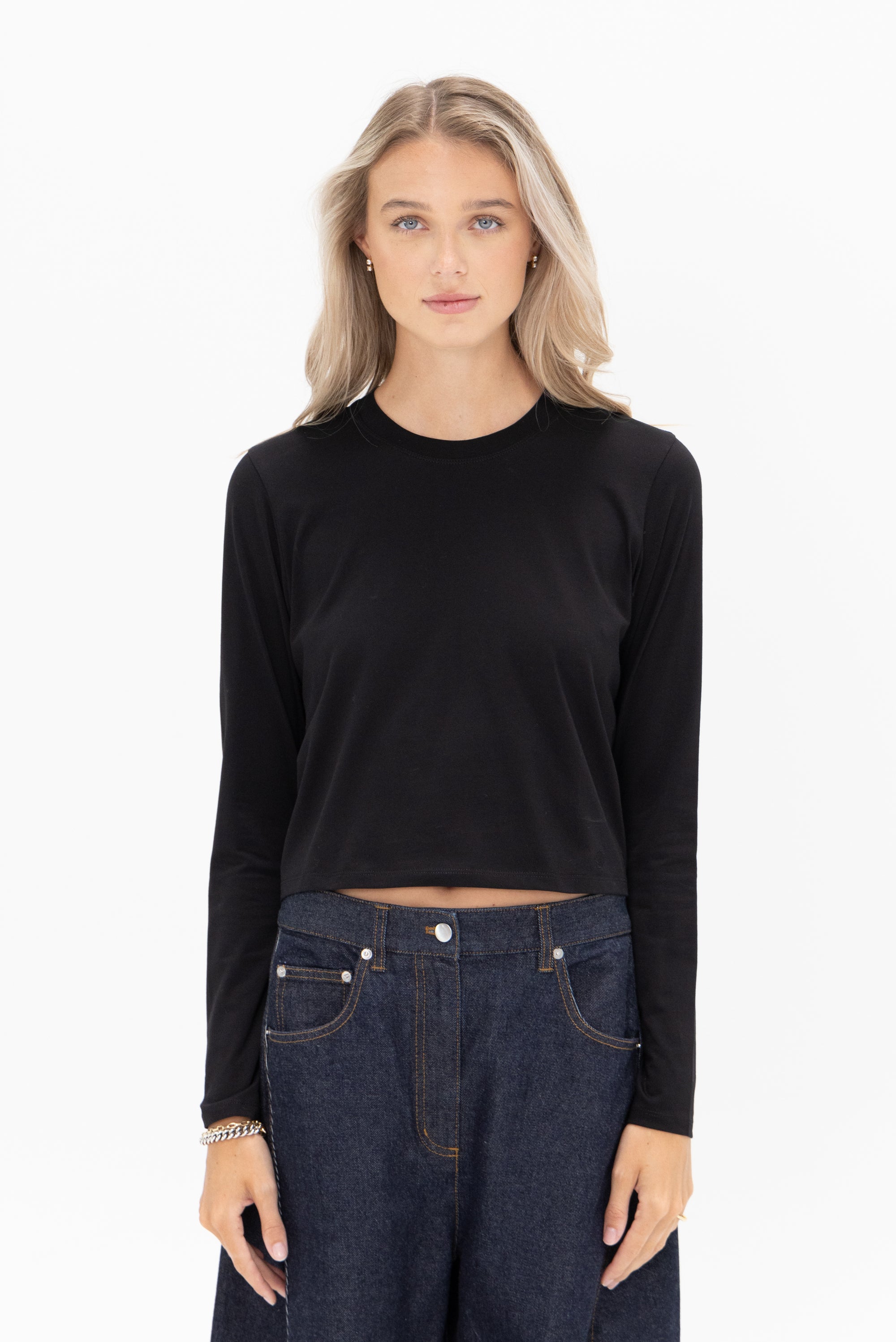 LOULOU STUDIO - Masal Long Sleeve Shirt, Black