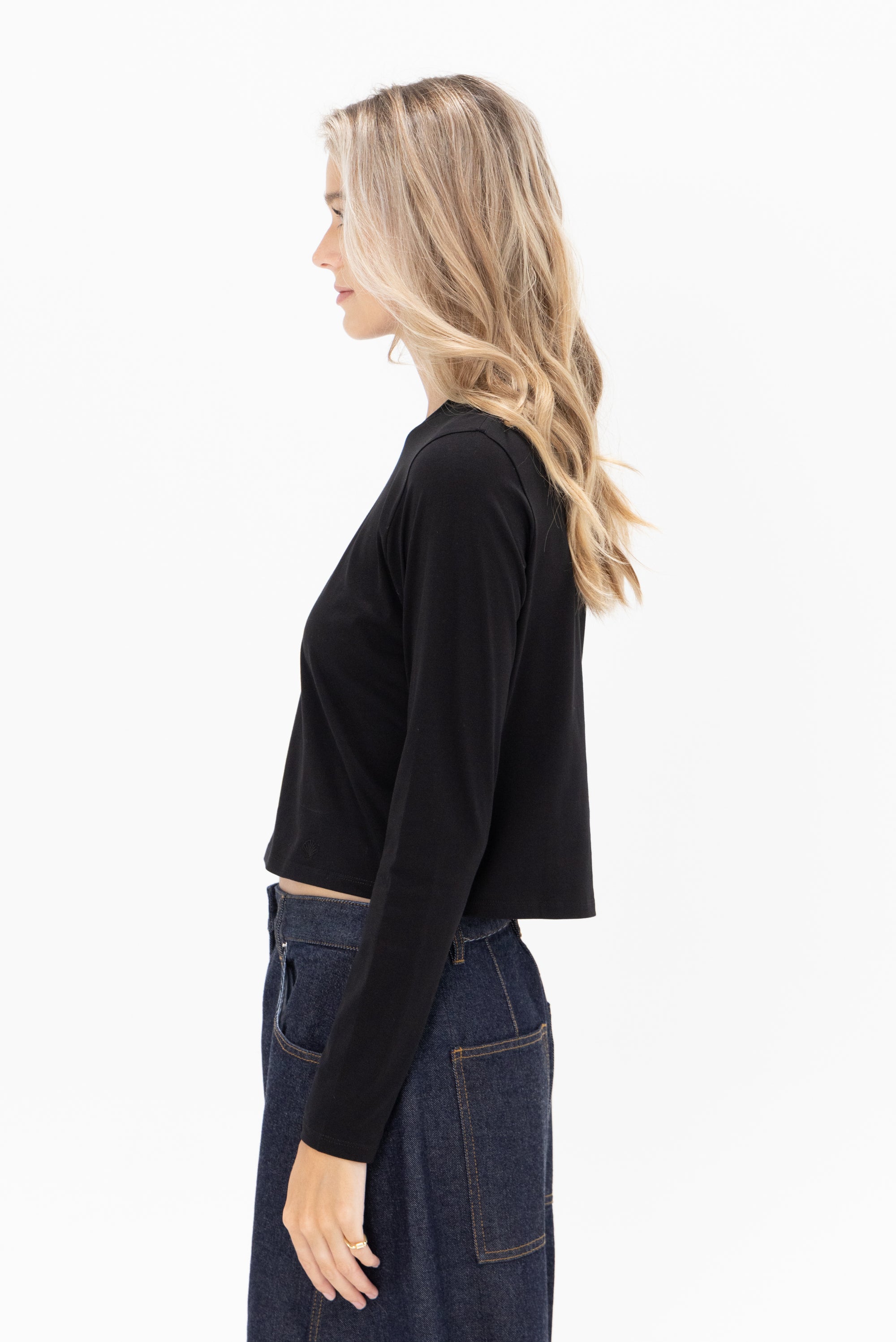 LOULOU STUDIO - Masal Long Sleeve Shirt, Black