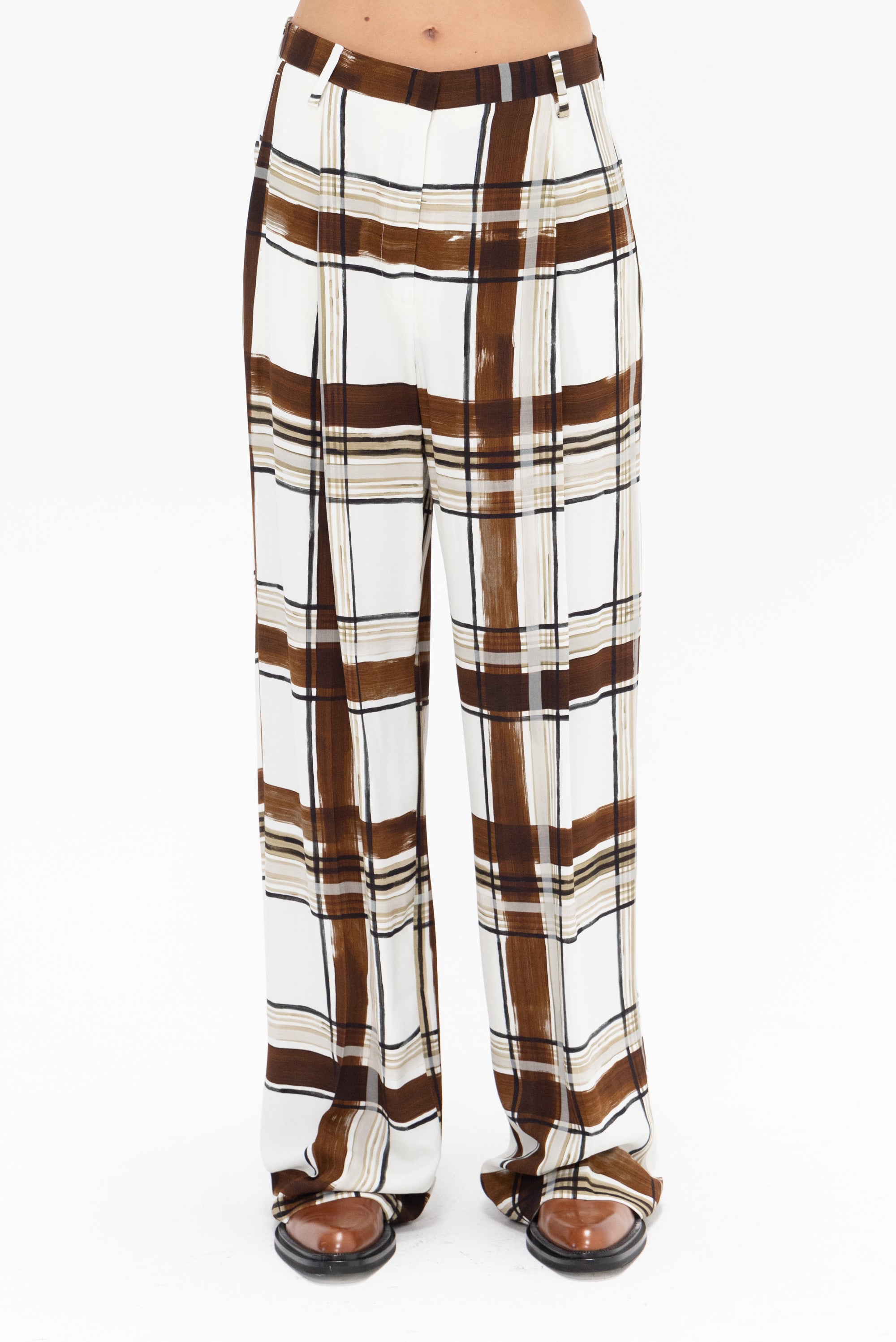 DRIES VAN NOTEN - Wide Leg Trousers, Brown