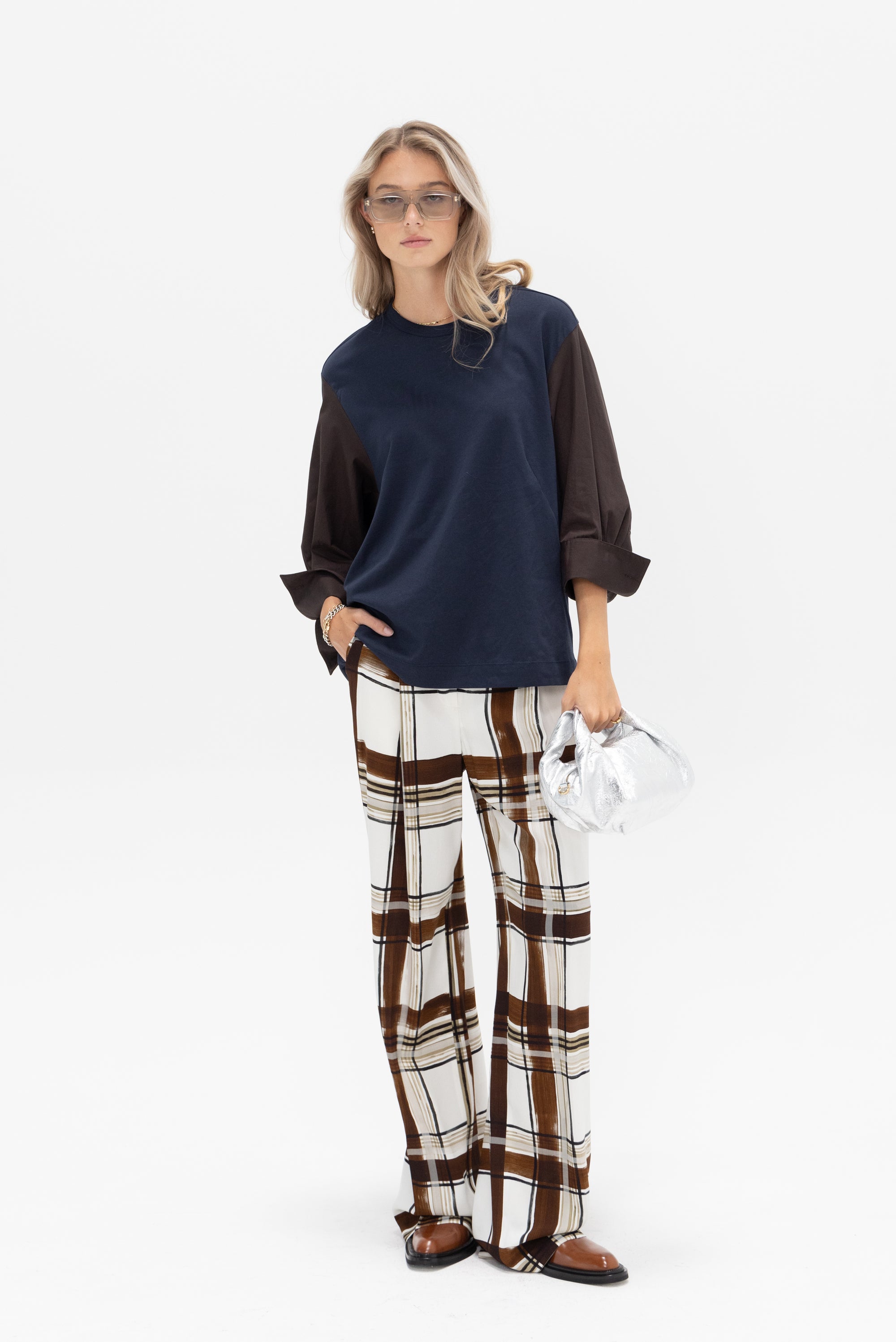 DRIES VAN NOTEN - Wide Leg Trousers, Brown