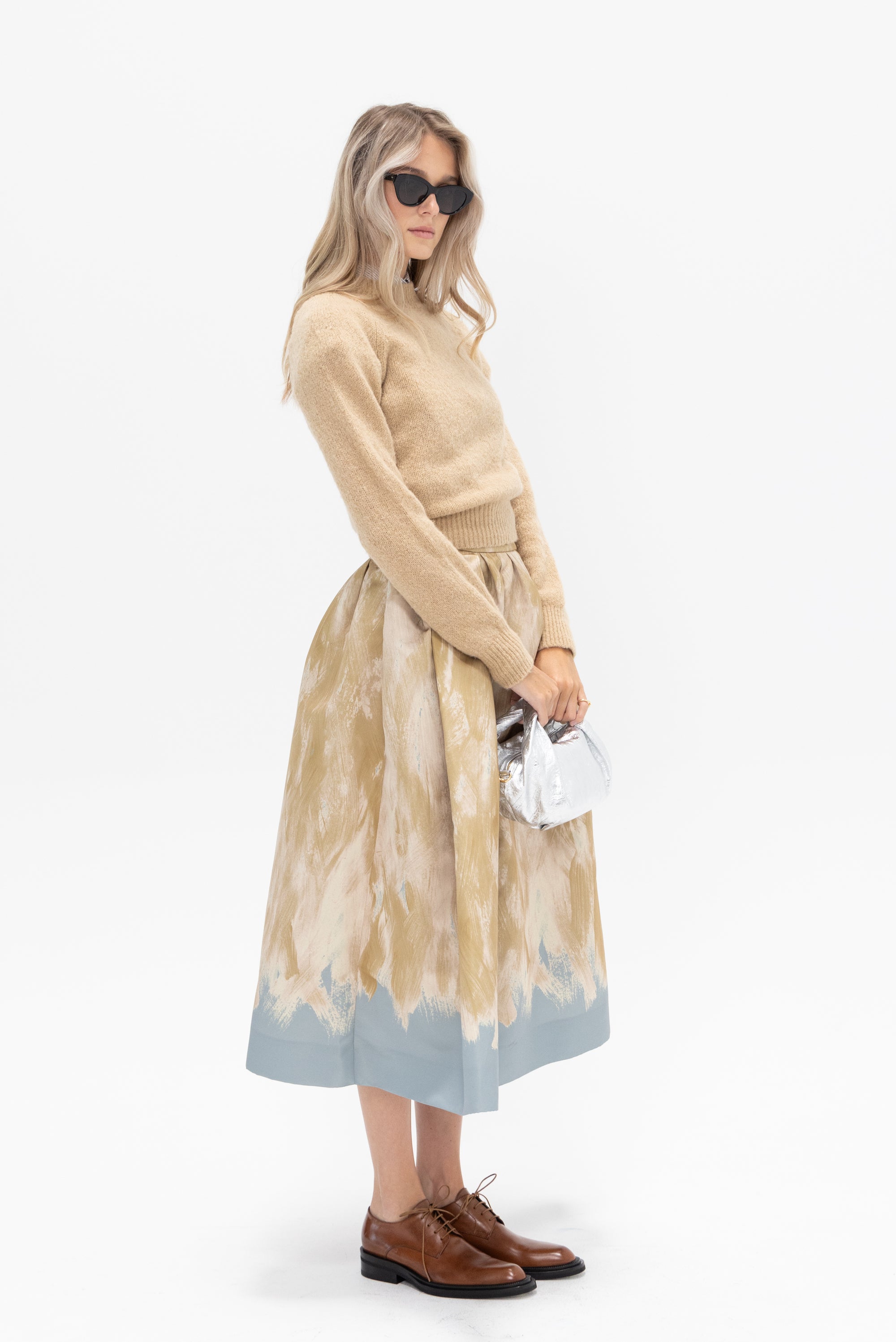 DRIES VAN NOTEN - A-line Skirt, Beige