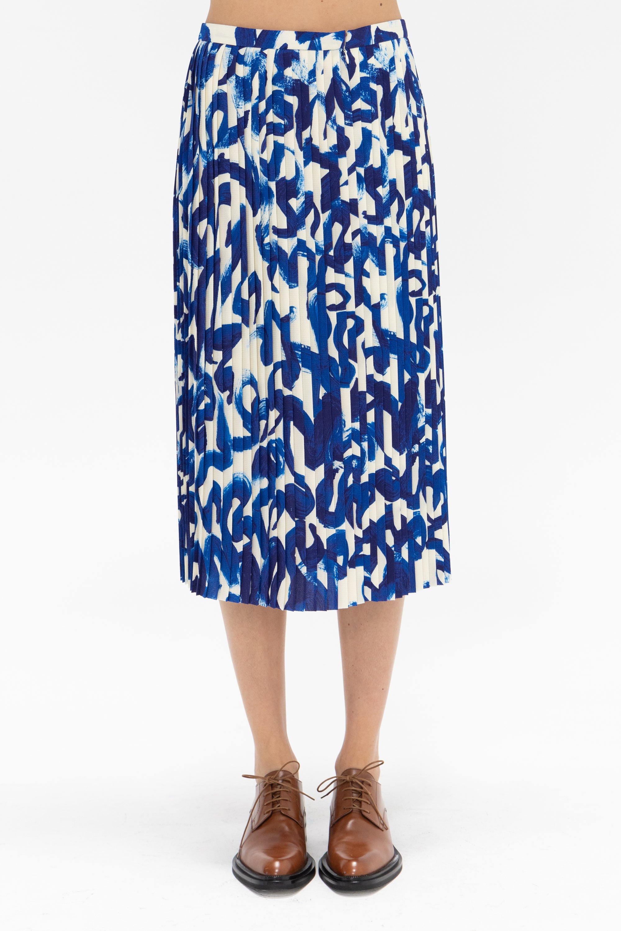 DRIES VAN NOTEN - Pleated Skirt, Blue