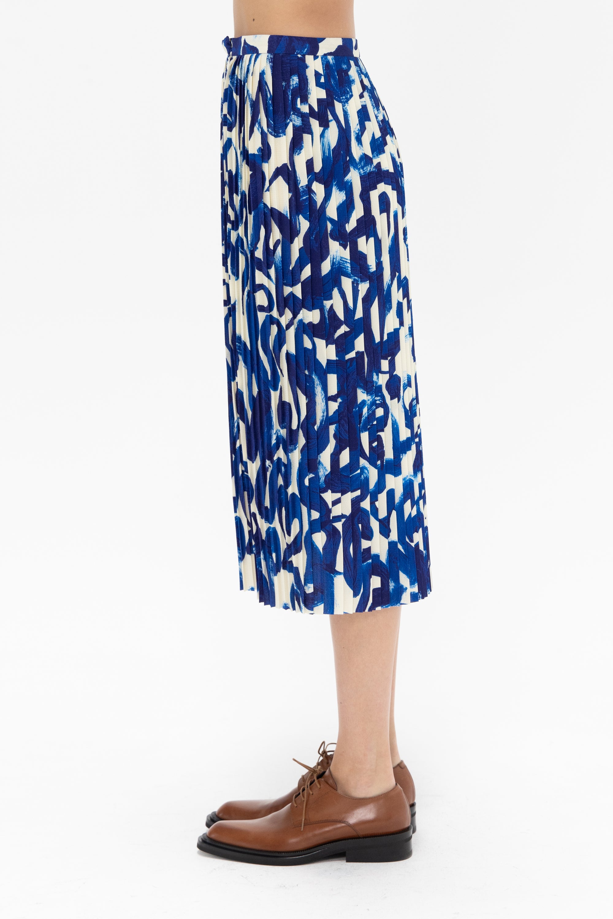 DRIES VAN NOTEN - Pleated Skirt, Blue