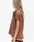 ZERO + MARIA CORNEJO - Fin Gaban Shirt, Tobacco