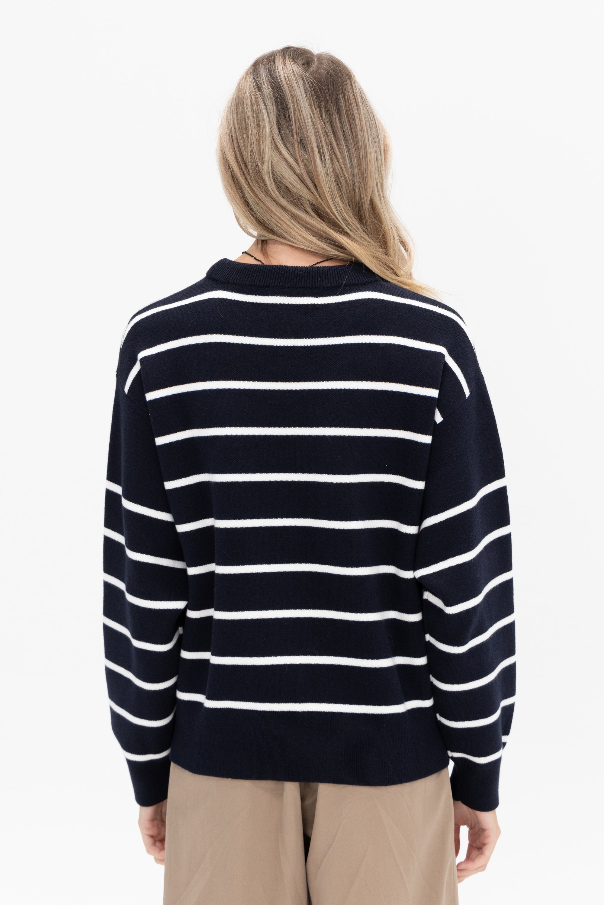 APIECE APART - Sportif Sweatshirt, Navy &amp; Cream