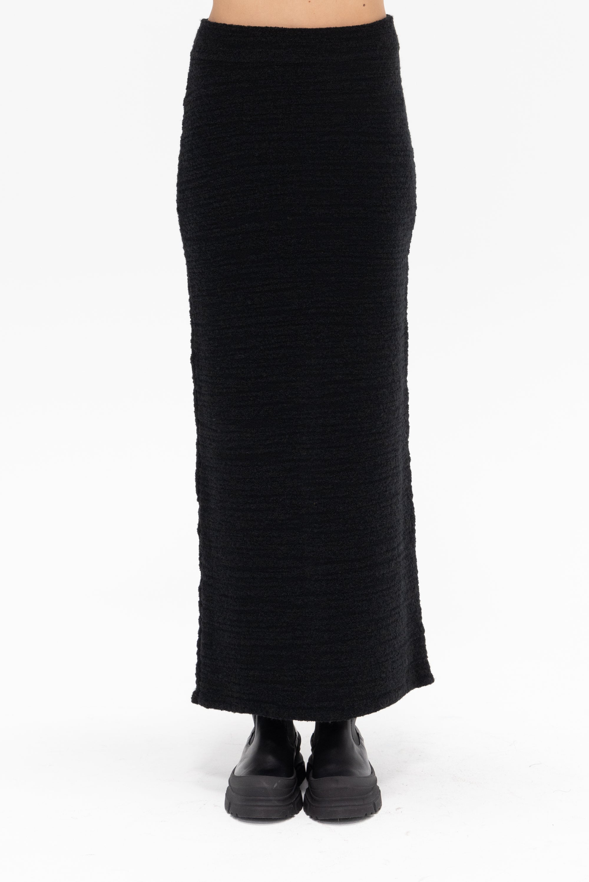 GAUCHERE - Knit Skirt, Black