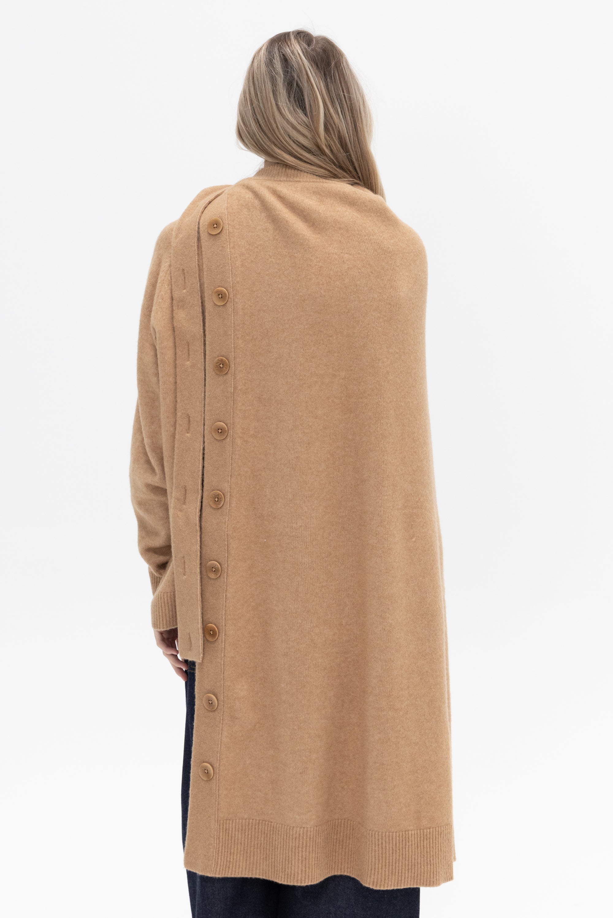 TIBI - Camel Hair Knit Cape, Camel