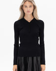 PROENZA SCHOULER WHITE LABEL - Isla Knit Henley, Black