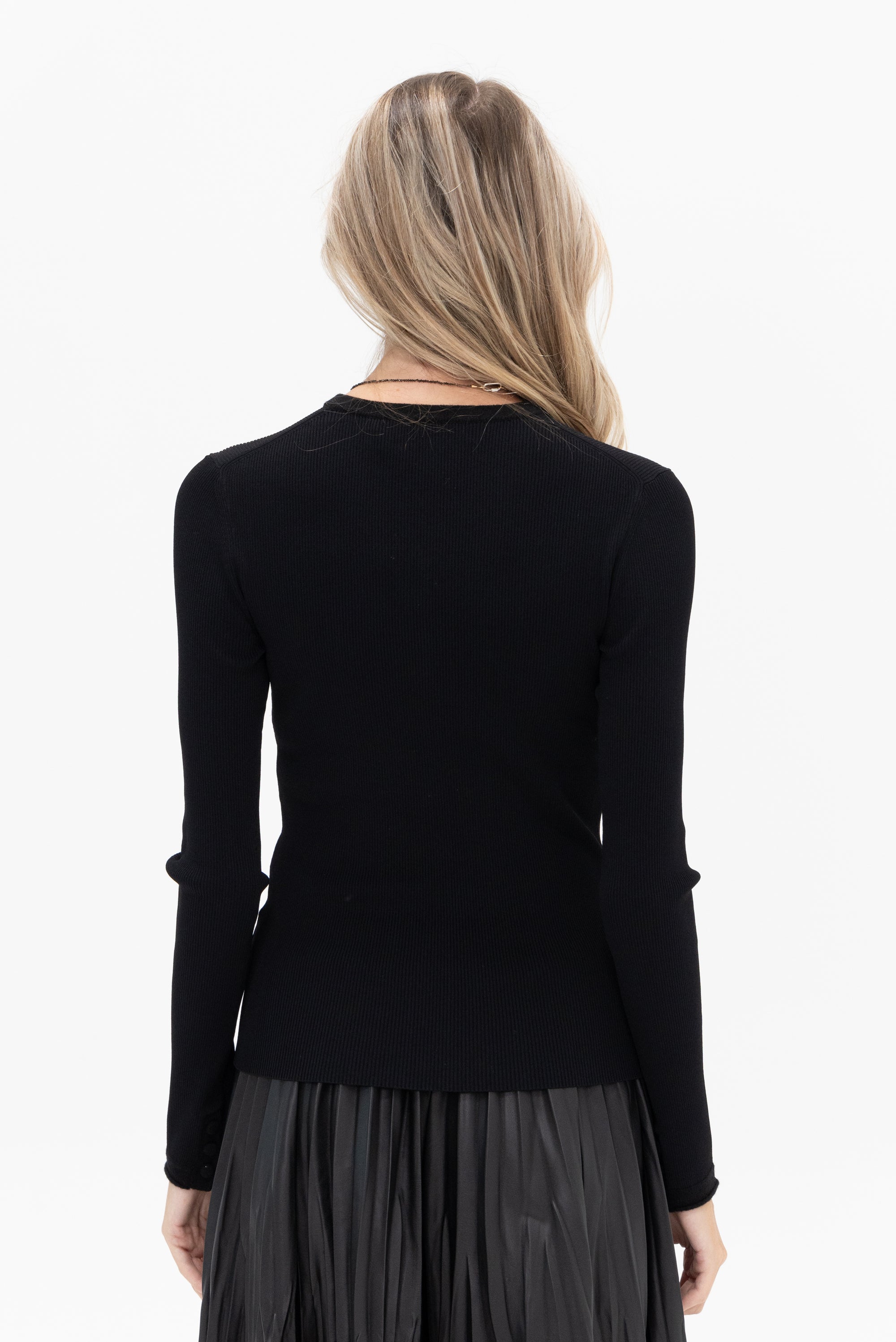 PROENZA SCHOULER WHITE LABEL - Isla Knit Henley, Black